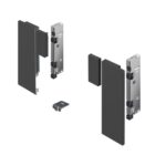 Conector Frente De Vidrio H 187mm Para Gaveta Avantech Inlay Antracita