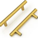 Tirador Tubular De Acero Inox Dorado